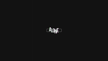 Alone Simple Typography , alone, sad, typography, dark, black HD wallpaper