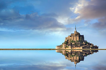 Reflection, Mont Saint Michel HD wallpaper