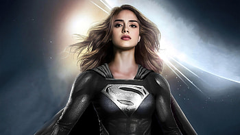 Sasha Calle Supergirl Fan Art Black Suit , supergirl, superheroes, artist, artwork, digital-art, sasha-calle HD wallpaper