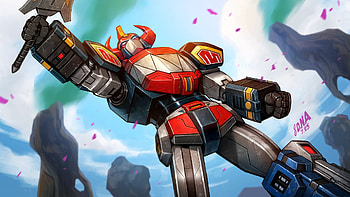 Fortnite Power Rangers Megazord : Epic Video Game Tribute, video game, Fortnite, Power Rangers, Megazord HD wallpaper