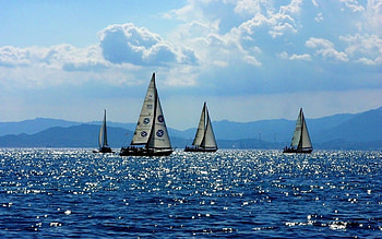Landscape, Sea, Yachts HD wallpaper
