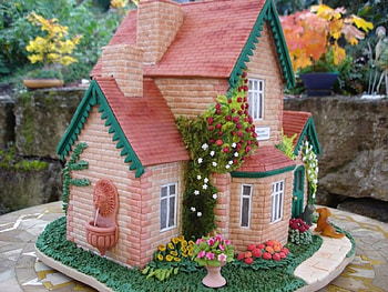 Gingerbread House, Abstract, House, graphy, Gingerbread, Pink HD wallpaper