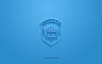 LALA FC, Venezuelan football club, blue logo, blue carbon fiber background, Venezuelan Primera Division, football, Ciudad Guayana, Venezuela, LALA FC logo HD wallpaper