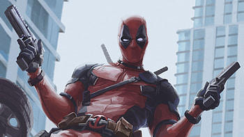 Deadpool With Two Guns Up Artwork, deadpool, superheroes, artwork HD wallpaper