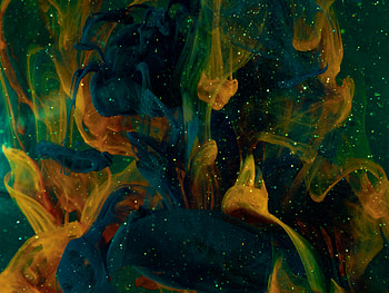 Abstract, Water, Multicolored, Motley, Paint, Liquid, Particles, Ink HD wallpaper
