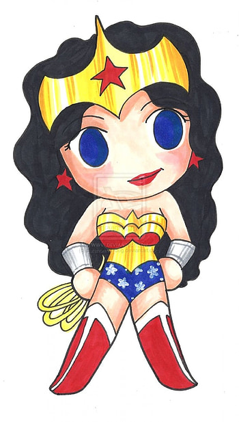Wonder Woman Logo Cartoon for Android HD phone wallpaper