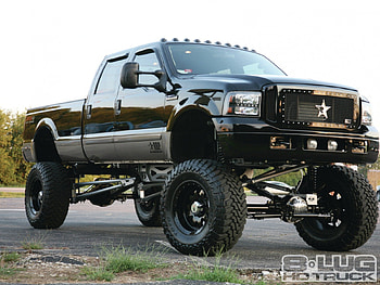 2003 Ford F-350 Lariat, ford, lifted, black, truck HD wallpaper