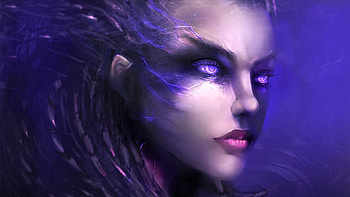 Preview starcraft 2, sarah kerrigan, art, face HD wallpaper
