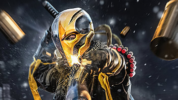 Deathstroke, Gun, Laptop, Full HD wallpaper