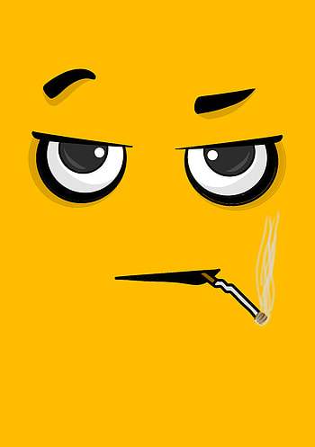 T**g, nose, cigarette, cartoon, yellow, angry, eyes HD phone wallpaper