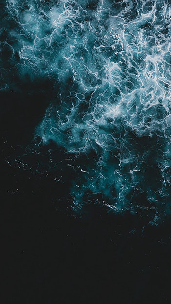 Dark Ocean, Dark Green Ocean Wave HD phone wallpaper