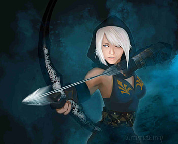 Ashe League Of Legends, hot, girl, fantasy HD wallpaper