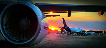 FedEx airfield, jet_engine, sky, airport HD wallpaper