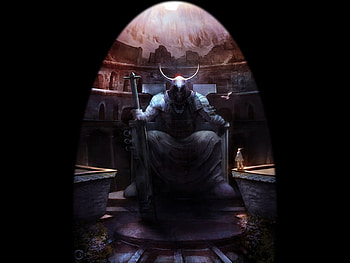 Temple, fantasy, dark, warrior HD wallpaper