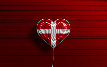 I Love Como, , realistic balloons, red wooden background, Day of Como, Italian cities, flag of Como, Italy, balloon with flag, Como flag, Como HD wallpaper