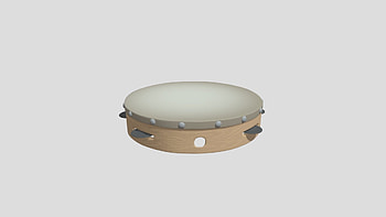 Tambourine's 3D model, Royalty- asset, Meticulous craftsmanship, Detailed design HD wallpaper
