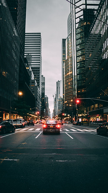 USA, building, city, car, road, street, man made, New York HD phone wallpaper