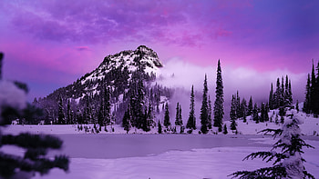Mountains Covered Snow , mountains, snow, nature HD wallpaper