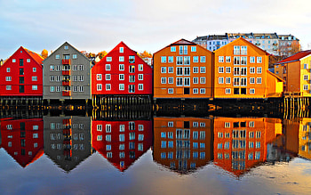 Buildings on Waterfront, buildings, architecture, water, waterfront HD wallpaper