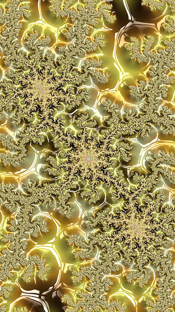 Fractal Art for your Smart or Tablet, yellow, CGI, psychedelic, trippy, Abstract, fractal HD phone wallpaper