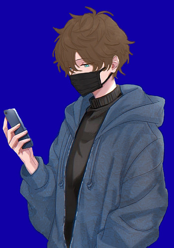 dark anime, -hair, -animeboy HD phone wallpaper