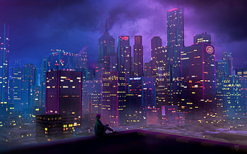 Anime City Girl , anime-girl, anime, artist, artwork, digital-art, cyberpunk HD wallpaper