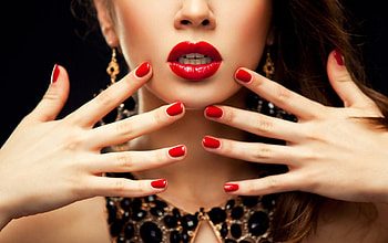 Nail Polish, make-up, face, necklace, hands, girl HD wallpaper