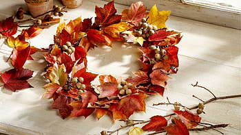 Autumn wreath, Seasonal decoration, Fall colors, Rustic vibes HD wallpaper