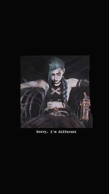 Jinx(Arcane), sad, black, Jinx, arcane HD phone wallpaper