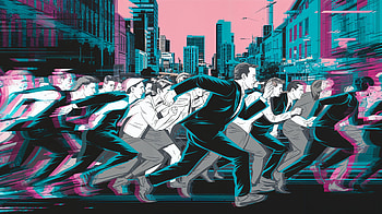 Stampede: Dynamic Ultra in Motion, Stampede, running, crowd, urban HD wallpaper