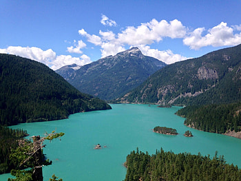 Diablo Lake, fun, cool, nature, forest, lake, mountain HD wallpaper