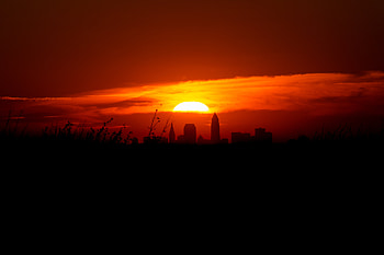Sunset, Twilight, City, Building, Dark, Dusk HD wallpaper