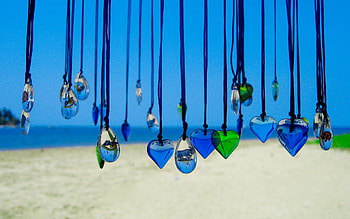 Necklaces, blue, oceans, graphy, beaches, necklace, beautiful, nature, sky HD wallpaper