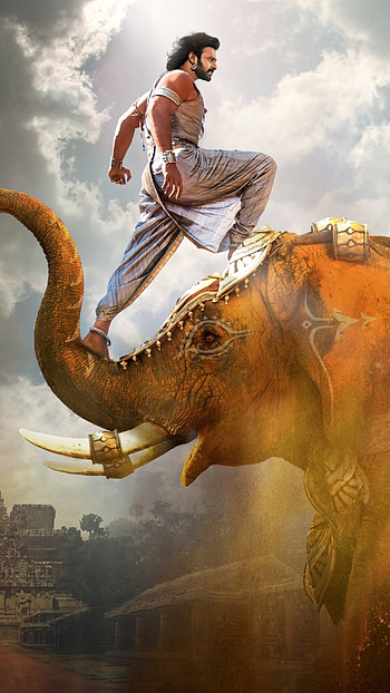 Prabhas Ke, Bahubali 2 Movie, elephant HD phone wallpaper