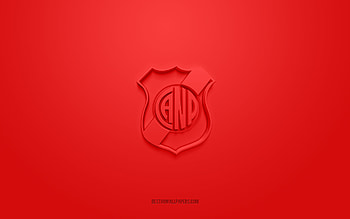 Nacional Potosi, creative 3D logo, red background, Bolivia Primera Division, 3d emblem, Bolivian football Club, Bolivia, 3d art, football, Nacional Potosi 3d logo HD wallpaper
