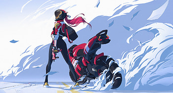 Racing Through The Frost A Hero Ride, artist, artwork, digital-art, biker, art, artstation HD wallpaper