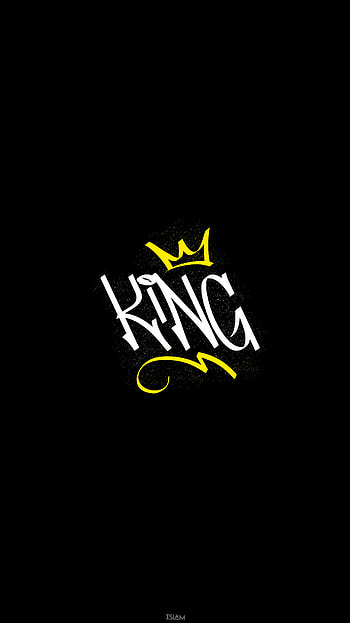 King , gold, android, cool, black, yellow, graffiti, ipad, , crwon HD phone wallpaper
