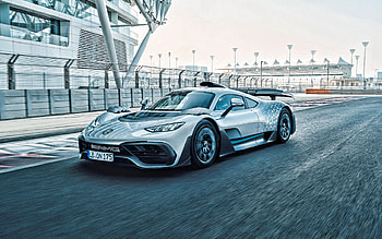 2023, Mercedes-AMG ONE, , front view, exterior, hypercar, racing car, race track, Mercedes-Benz HD wallpaper