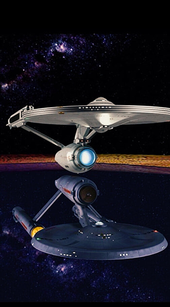 Star trek, spacecraft, reflection, enterprise, startrek HD phone wallpaper