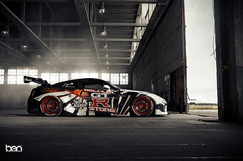 Nissan GTR Side View, Liberty Walk Cars HD wallpaper