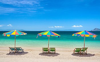 Phuket, Beach Umbrella HD wallpaper