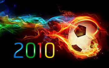 Sports, Fire, Rainbow, Ball, 2010, Championship HD wallpaper