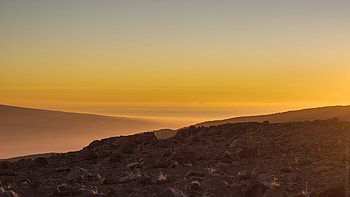 Nature, Sunset, Stones, Sky, Hills, Slope HD wallpaper