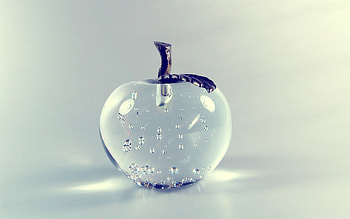 Glass Apple, abstract, glass, fruit, apple, beautiful HD wallpaper