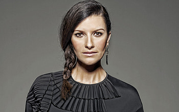 Laura Pausini, Italian superstar, Portrait elegance, Black dress allure HD wallpaper