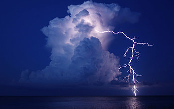 Lightning cloud night water storm reflection sea ocean f | | 195281 | UP HD wallpaper