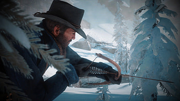 Snowy weather, Red Dead Redemption 2, Arthur Morgan HD wallpaper
