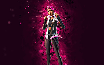 The Stylist, , purple neon lights, Fortnite Battle Royale, Fortnite characters, The Stylist Skin, Fortnite, The Stylist Fortnite HD wallpaper