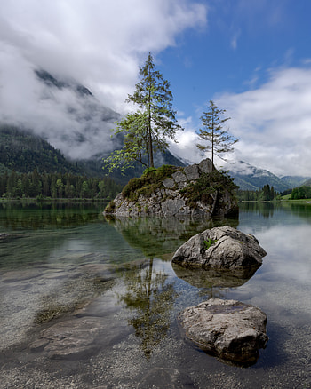 Nature, Stones, Mountains, Lake, Wood, Tree, Germany HD phone wallpaper