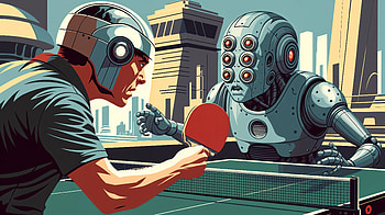 Table Tennis Showdown: Ultra, table tennis, futuristic, Sports, competition HD wallpaper